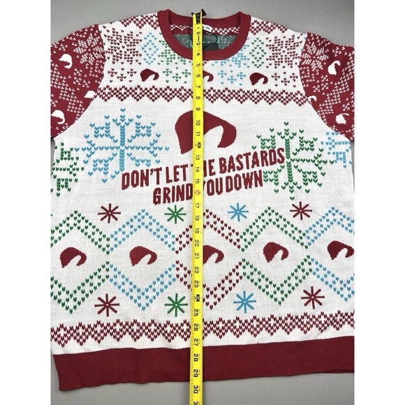 Hulu Handmaid's Tale Adult XXL Ugly Christmas Sweater Don't Let The Bastards NEW - Picture 10 of 15